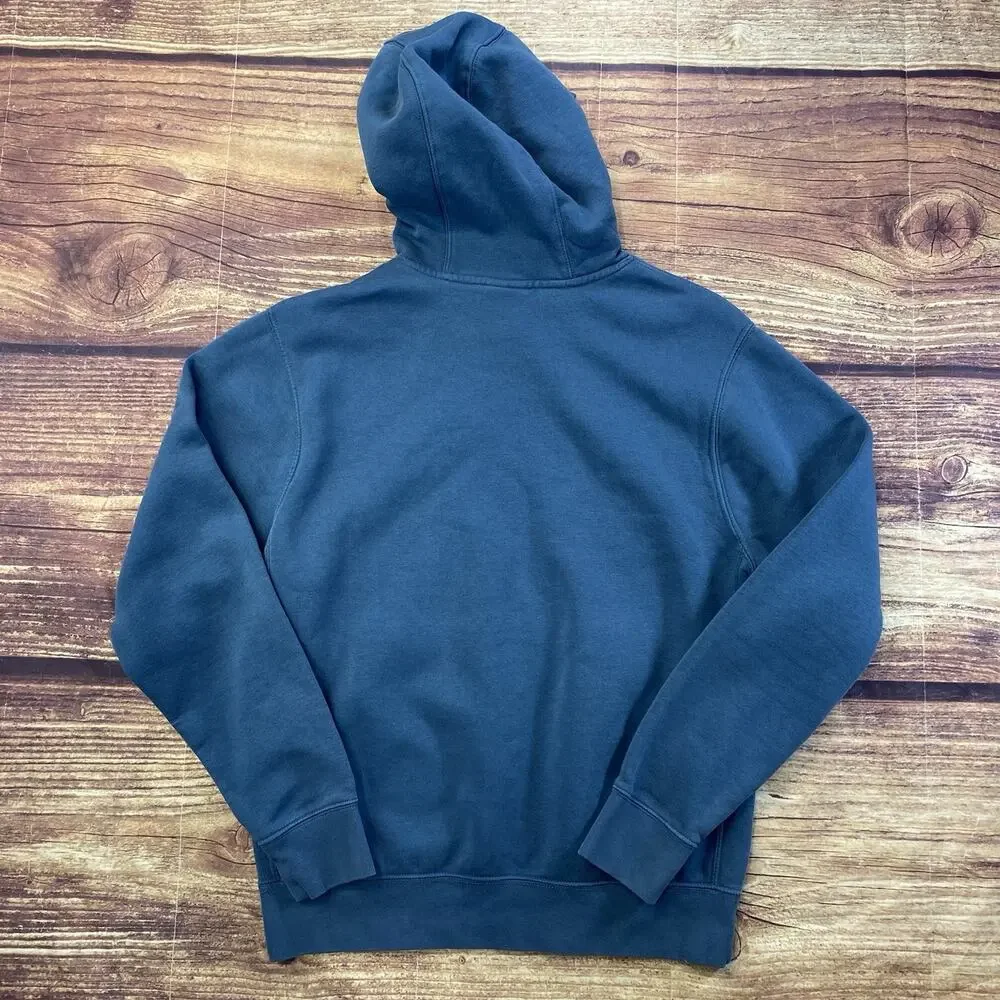 NIKE Hoodie Sweatshirt Mens Small Green Swoosh Logo Pullover Cotton